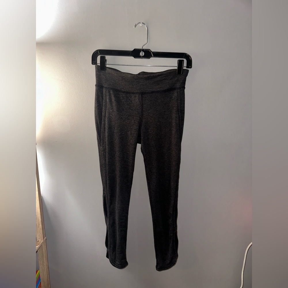 Free People Movement Infinity charcoal grey cropped cutout workout yoga leggings